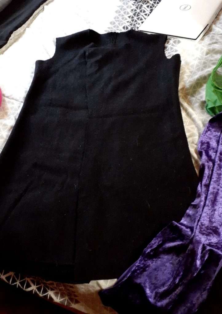 Image for Sewing tips for beginners. A sleeveless black wool coat I made.